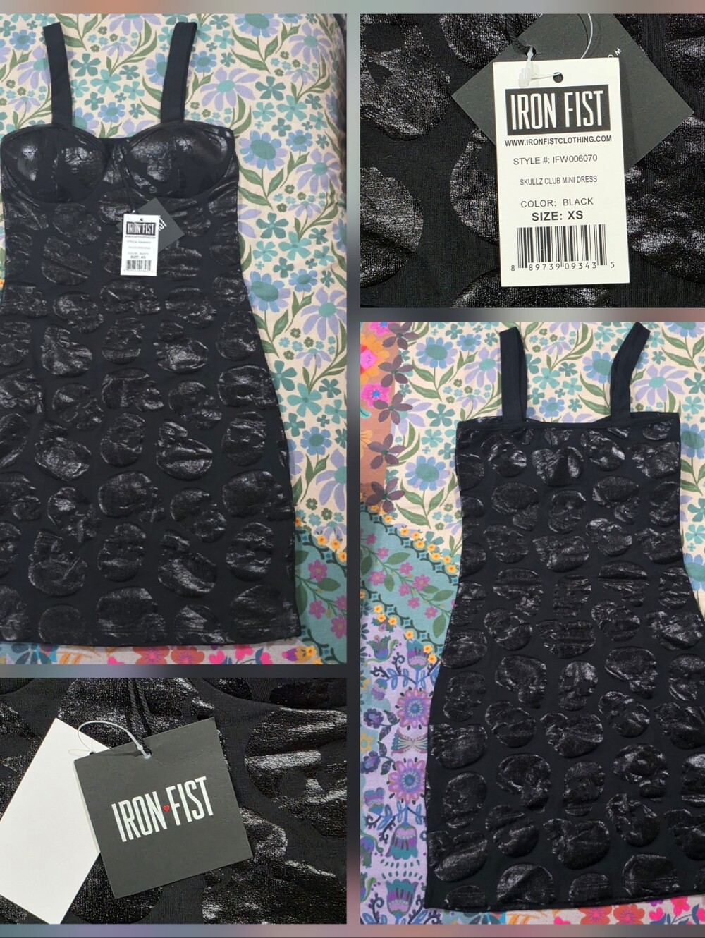 ☠ Iron Fist Skullz Club Mini Dress ☠ - Picture 3 of 16